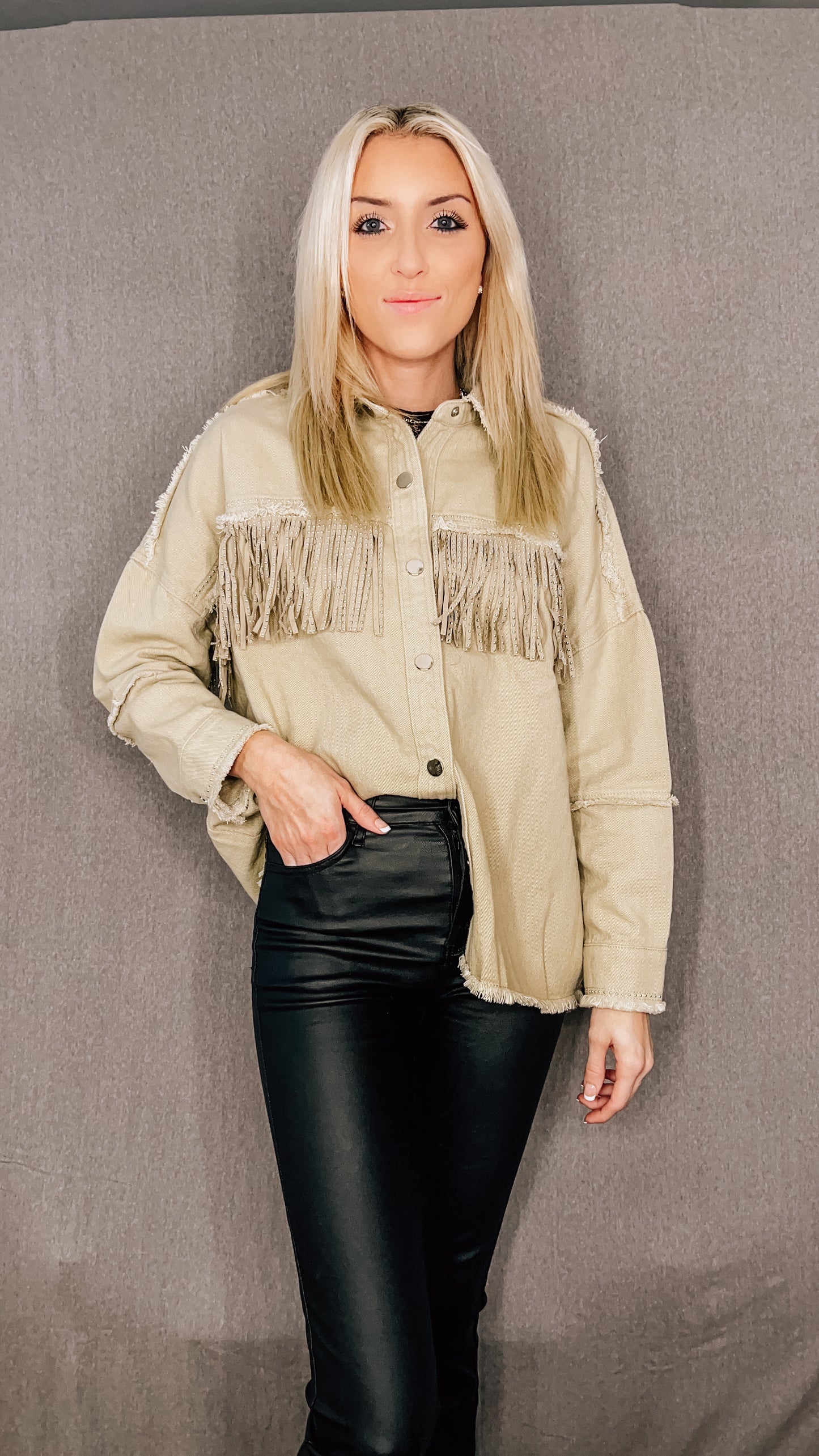 Southern Charm Fringe Shacket